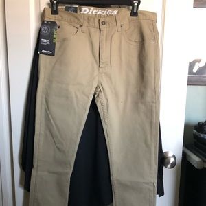 Dickies Slim Fit Skinny Leg Dark Khaki Pants 32/30